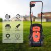 imageGoplus Lawn Mower 13 Inch 2in1 Electric Lawn Mower with Grass Collection Bag Folding Handle Adjustable Cutting Height Corded Push Lawn Mowers for Garden Yard 12 Amp GreenRed