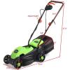 imageGoplus Lawn Mower 13 Inch 2in1 Electric Lawn Mower with Grass Collection Bag Folding Handle Adjustable Cutting Height Corded Push Lawn Mowers for Garden Yard 12 Amp GreenGreen