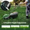 imageGoplus Lawn Mower Electric Lawn Mowers with Grass Collection Box 10 AMP Motor 13quot Cutting Deck 3 Adjustable Cutting Positions WalkBehind Small Corded Lawnmower for Garden Farm YardGreen