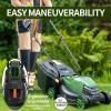 imageGoplus Lawn Mower Electric Lawn Mowers with Grass Collection Box 10 AMP Motor 13quot Cutting Deck 3 Adjustable Cutting Positions WalkBehind Small Corded Lawnmower for Garden Farm YardGreen