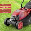 imageGoplus Lawn Mower Electric Lawn Mowers with Grass Collection Box 10 AMP Motor 13quot Cutting Deck 3 Adjustable Cutting Positions WalkBehind Small Corded Lawnmower for Garden Farm YardRed