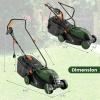 imageGoplus Lawn Mower Electric Lawn Mowers with Grass Collection Box 10 AMP Motor 13quot Cutting Deck 3 Adjustable Cutting Positions WalkBehind Small Corded Lawnmower for Garden Farm YardGreen