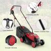 imageGoplus Lawn Mower Electric Lawn Mowers with Grass Collection Box 10 AMP Motor 13quot Cutting Deck 3 Adjustable Cutting Positions WalkBehind Small Corded Lawnmower for Garden Farm YardRed