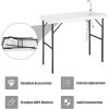 imageGoplus Portable Fish Cleaning Table with Sink Folding Outdoor Camping Sink Station with Hose Hook Up Heavy Duty Fillet Table with Faucet for Dock Beach Patio PicnicFish Table with Sink