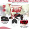 imageGoplus Rolling Garden Seat with Wheels Outdoor Garden Cart with 360 Swivel Seat ampamp Tool Storage 2 Steering Handles Gardening Stool Wagon Scooter Lawn Patio Gardening Workseat for SeniorsRed