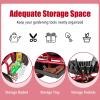 imageGoplus Rolling Garden Seat with Wheels Outdoor Garden Cart with 360 Swivel Seat ampamp Tool Storage 2 Steering Handles Gardening Stool Wagon Scooter Lawn Patio Gardening Workseat for SeniorsRed