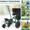 imageGoplus Rolling Garden Seat with Wheels Outdoor Garden Cart with 360 Swivel Seat ampamp Tool Storage 2 Steering Handles Gardening Stool Wagon Scooter Lawn Patio Gardening Workseat for SeniorsGreen