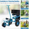imageGoplus Rolling Garden Seat with Wheels Outdoor Garden Cart with 360 Swivel Seat ampamp Tool Storage 2 Steering Handles Gardening Stool Wagon Scooter Lawn Patio Gardening Workseat for SeniorsBlue