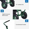 imageGoplus Rolling Garden Seat with Wheels Outdoor Gardening Scooter with 360 Swivel Seat Tool Tray ampamp Basket Adjustable Steering Handle for Lawn Gardening Stool Garden Cart for PlantingGreen