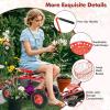imageGoplus Rolling Garden Seat with Wheels Outdoor Gardening Scooter with 360 Swivel Seat Tool Tray ampamp Basket Adjustable Steering Handle for Lawn Gardening Stool Garden Cart for PlantingRed