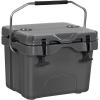 imageGoplus 16 Quart Cooler 24Can Capacity Ice Chest with 2 Cup Holders 35 Days Ice Retention Portable Insulated Ice Box for Camping Fishing Outdoor ActivitiesGrey
