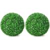 imageGoplus 2 PCS 157 Inch Artificial Plant Topiary Ball Round Faux Boxwood Balls Outdoor Garden Spheres Decorative for Front Door Porch Backyard Balcony Patio Wedding and Home Dcor195 Inch