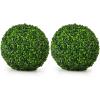 imageGoplus 2 PCS 157 Inch Artificial Plant Topiary Ball Round Faux Boxwood Balls Outdoor Garden Spheres Decorative for Front Door Porch Backyard Balcony Patio Wedding and Home Dcor157 Inch