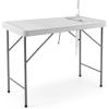 imageGoplus Folding Fish Cleaning Table with Sink and Faucet Heavy Duty Fillet Table with Hose Hook Up Portable Outdoor Camping Sink Station Hunting Cutting Table for Dock Beach Patio Picnic