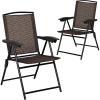 imageGoplus Folding Sling Chairs Sets of 4 Portable Chairs for Patio Garden Pool Outdoor ampamp Indoor wArmrests ampamp Adjustable BackSet of 2