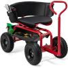 imageGoplus Garden Seat with Wheels Rolling Gardening Stool with Adjustable 360 Swivel Seat Tool Tray ampamp Storage Basket Extendable Handle Outdoor Gardening Scooter Garden Cart Workseat for SeniorsRed