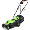 imageGoplus Lawn Mower 13 Inch 2in1 Electric Lawn Mower with Grass Collection Bag Folding Handle Adjustable Cutting Height Corded Push Lawn Mowers for Garden Yard 12 Amp GreenGreen
