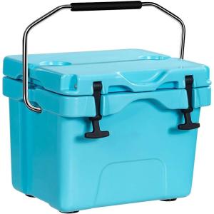 imageGoplus 16 Quart Cooler 24Can Capacity Ice Chest with 2 Cup Holders 35 Days Ice Retention Portable Insulated Ice Box for Camping Fishing Outdoor ActivitiesBlue