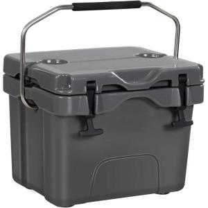 imageGoplus 16 Quart Cooler 24Can Capacity Ice Chest with 2 Cup Holders 35 Days Ice Retention Portable Insulated Ice Box for Camping Fishing Outdoor ActivitiesGrey