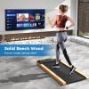imageGoplus 1100W Folding Treadmill Electric Motorized Power Fitness Running Machine wSupportBlack  Natural