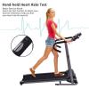 imageGoplus 1100W Folding Treadmill Electric Motorized Power Fitness Running Machine wSupportBlackGrey