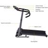 imageGoplus 1100W Folding Treadmill Electric Motorized Power Fitness Running Machine wSupportBlackGrey