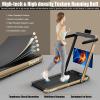 imageGoplus 1100W Folding Treadmill Electric Motorized Power Fitness Running Machine wSupportChampagne
