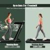 imageGoplus 1100W Folding Treadmill Electric Motorized Power Fitness Running Machine wSupportDark Green