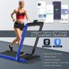 imageGoplus 2 in 1 Folding Treadmill 225HP Electric Under Desk Treadmill WLED Display Blue Tooth Speaker APP ampamp Remote Control Phone Holder Walking Running Machine for Home Office GymNavy