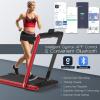 imageGoplus 2 in 1 Folding Treadmill 225HP Electric Under Desk Treadmill WLED Display Blue Tooth Speaker APP ampamp Remote Control Phone Holder Walking Running Machine for Home Office GymRed