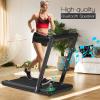 imageGoplus 2 in 1 Folding Treadmill 225HP Electric Under Desk Treadmill WLED Display Blue Tooth Speaker APP ampamp Remote Control Phone Holder Walking Running Machine for Home Office GymBlack