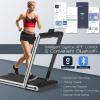 imageGoplus 2 in 1 Folding Treadmill 225HP Electric Under Desk Treadmill WLED Display Blue Tooth Speaker APP ampamp Remote Control Phone Holder Walking Running Machine for Home Office GymSliver