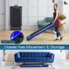 imageGoplus 2 in 1 Folding Treadmill 225HP Electric Under Desk Treadmill WLED Display Blue Tooth Speaker APP ampamp Remote Control Phone Holder Walking Running Machine for Home Office GymNavy