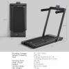 imageGoplus 2 in 1 Folding Treadmill 225HP Electric Under Desk Treadmill WLED Display Blue Tooth Speaker APP ampamp Remote Control Phone Holder Walking Running Machine for Home Office GymBlack