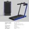 imageGoplus 2 in 1 Folding Treadmill 225HP Electric Under Desk Treadmill WLED Display Blue Tooth Speaker APP ampamp Remote Control Phone Holder Walking Running Machine for Home Office GymNavy