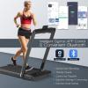 imageGoplus 2 in 1 Folding Treadmill 225HP Electric Under Desk Treadmill WLED Display Blue Tooth Speaker APP ampamp Remote Control Phone Holder Walking Running Machine for Home Office GymBlack