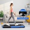imageGoplus 2 in 1 Folding Treadmill 225HP Superfit Under Desk Electric Treadmill InstallationFree with Remote Control APP Control and LED Display Walking Jogging for Home OfficeBlue