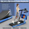 imageGoplus 2 in 1 Folding Treadmill 225HP Superfit Under Desk Electric Treadmill InstallationFree with Remote Control APP Control and LED Display Walking Jogging for Home OfficeBlue