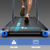 imageGoplus 2 in 1 Folding Treadmill 225HP Superfit Under Desk Electric Treadmill InstallationFree with Remote Control APP Control and LED Display Walking Jogging for Home OfficeBlue