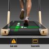 imageGoplus 2 in 1 Folding Treadmill 225HP Under Desk Electric Superfit Treadmill InstallationFree with APP Control Remote Control Bluetooth Speaker LED Display Walking for HomeChampagne