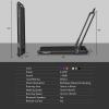 imageGoplus 2 in 1 Folding Treadmill 225HP Under Desk Electric Superfit Treadmill InstallationFree with APP Control Remote Control Bluetooth Speaker LED Display Walking for HomeBlack