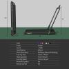 imageGoplus 2 in 1 Folding Treadmill 225HP Under Desk Electric Superfit Treadmill InstallationFree with APP Control Remote Control Bluetooth Speaker LED Display Walking for HomeDark Green
