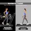 imageGoplus 2 in 1 Folding Treadmill 225HP Under Desk Electric Superfit Treadmill InstallationFree with APP Control Remote Control Bluetooth Speaker LED Display Walking for HomeBlack