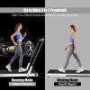 imageGoplus 2 in 1 Folding Treadmill 225HP Under Desk Electric Superfit Treadmill InstallationFree with APP Control Remote Control Bluetooth Speaker LED Display Walking for HomeWhite