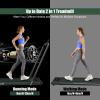 imageGoplus 2 in 1 Folding Treadmill 225HP Under Desk Electric Superfit Treadmill InstallationFree with APP Control Remote Control Bluetooth Speaker LED Display Walking for HomeDark Green