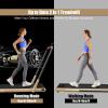 imageGoplus 2 in 1 Folding Treadmill 225HP Under Desk Electric Superfit Treadmill InstallationFree with APP Control Remote Control Bluetooth Speaker LED Display Walking for HomeChampagne