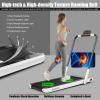 imageGoplus 2 in 1 Folding Treadmill 225HP Under Desk Electric Superfit Treadmill InstallationFree with APP Control Remote Control Bluetooth Speaker LED Display Walking for HomeWhite
