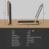imageGoplus 2 in 1 Folding Treadmill 225HP Under Desk Electric Superfit Treadmill InstallationFree with APP Control Remote Control Bluetooth Speaker LED Display Walking for HomeChampagne