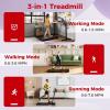 imageGoplus 2 in 1 Folding Treadmill 25HP 340 LBS Capacity Walking Pad with Handle Bar Under Desk Treadmill with Remote Control LED Display and APP Foldable Portable Treadmills for Home Small Office