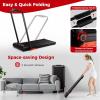 imageGoplus 2 in 1 Folding Treadmill 25HP 340 LBS Capacity Walking Pad with Handle Bar Under Desk Treadmill with Remote Control LED Display and APP Foldable Portable Treadmills for Home Small Office